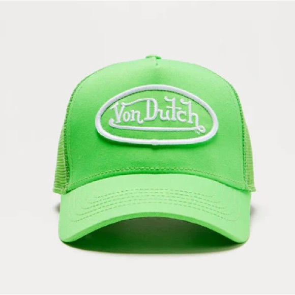 Von Dutch Accessories - •Bring the Chaos•Von Dutch New Lime Green Unisex Trucker Hat